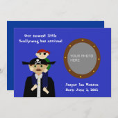 Pirate Baby Faire-part (Devant / Derrière)