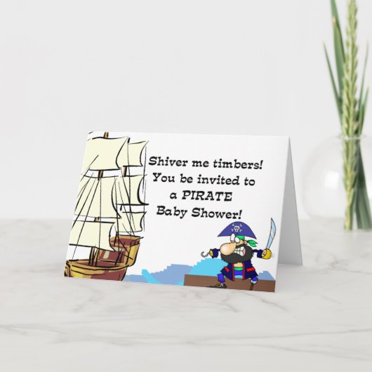 Pirate Baby Shower Invitation (Voorkant)
