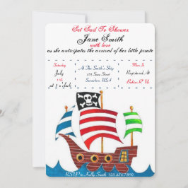 Pirate Baby shower Kaart