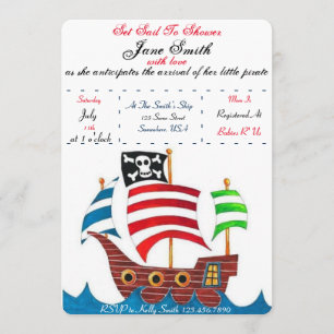 Pirate Baby shower Kaart