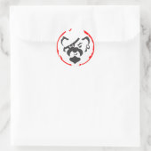 Pirate Beer achteruit Ronde Sticker (Tas)