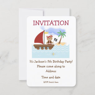 Pirate Beer on the High Zeeen Birthday Invite Kaart