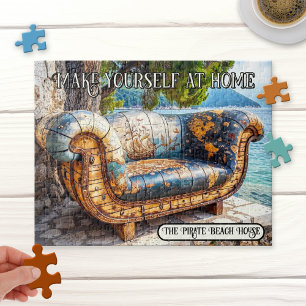 Pirate Bench bij het strand Puzzel