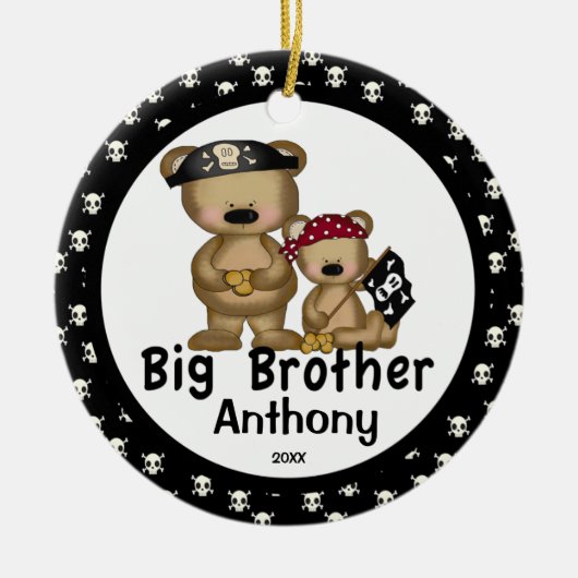 Pirate Big Brother kerstversiering Keramisch Ornament (Voorkant)