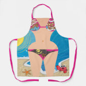 Pirate bikini strandkeuken bakkeuken schort (Voorkant)