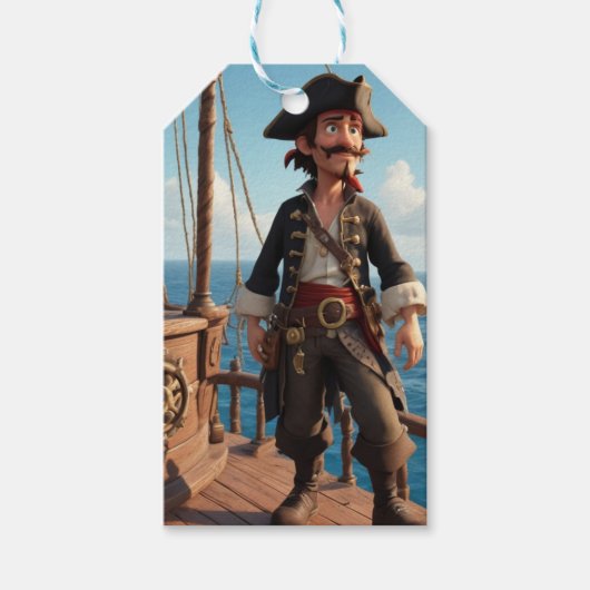 Pirate Birthday Cadeaulabel (Voorkant)