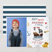 Pirate Birthday Invitation Kaart (Voorkant / Achterkant)