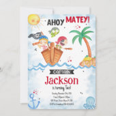 Pirate Birthday Invitation Kaart (Voorkant)