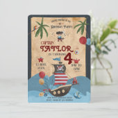 Pirate Birthday Invitation pour tous les âges (Debout devant)