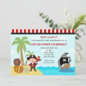 Pirate Birthday Invitations Kaart (Staand voorkant)