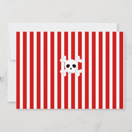 Pirate Birthday Invitations Kaart (Achterkant)