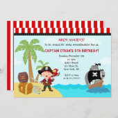 Pirate Birthday Invitations Kaart (Voorkant / Achterkant)
