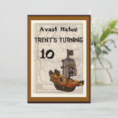 Pirate Birthday Kaart (Staand voorkant)