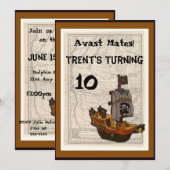 Pirate Birthday Kaart (Voorkant / Achterkant)