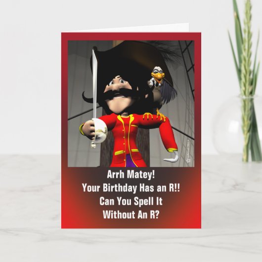 Pirate Birthday Kaart (Voorkant)