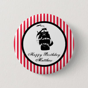 Pirate Birthday Party Button