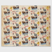 Pirate Birthday Party Cadeaupapier (Vlak)