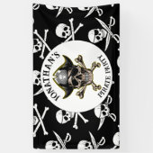Pirate Birthday Party Cross Botten Spandoek (Verticaal)