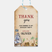 Pirate Birthday Party Dank je Label Cadeaulabel (Voorkant)