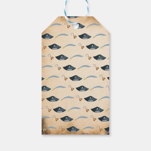 Pirate Birthday Party Dank je Label Cadeaulabel (Achterkant)