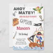 Pirate Birthday Party Invitation Kaart (Voorkant)