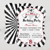 Pirate Birthday Party Invitation Kaart (Voorkant / Achterkant)
