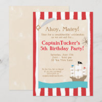 Pirate Birthday Party Invitations