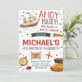 Pirate Birthday Party Kaart (Staand voorkant)