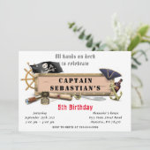 Pirate Birthday Party Kaart (Staand voorkant)