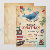 Pirate Birthday Party Kaart (Voorkant / Achterkant)