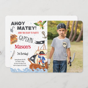 Pirate Birthday Party Photo Invitation