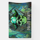 Pirate Birthday Party Schedel Kapitein Jack Spandoek (Verticaal)