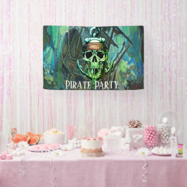 Pirate Birthday Party Schedel Kapitein Spookschip Spandoek