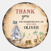 Pirate Birthday Party Sticker (Voorkant)