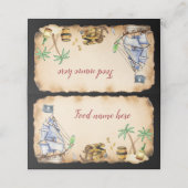 Pirate Birthday Party Tent Place Card (Buitenkant ongevouwen)