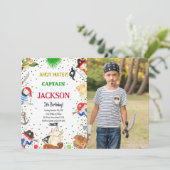 Pirate Birthday Photo Invitation (Debout devant)