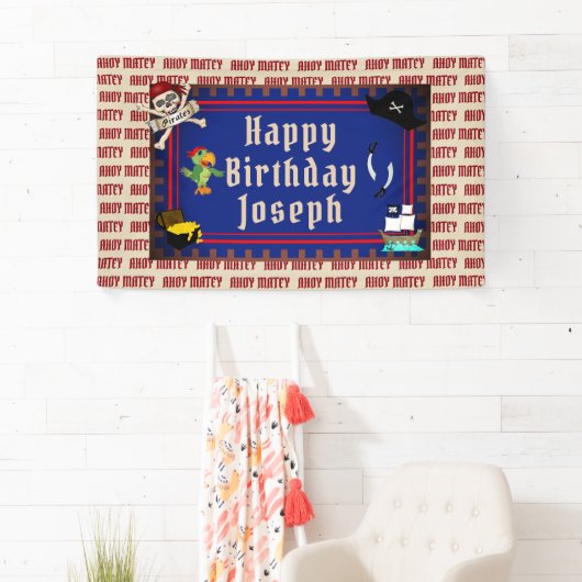 Pirate Birthday Spandoek (Insitu)