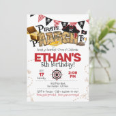 Pirate Birthday Uitnodiging voor Piratenpartij (Staand voorkant)