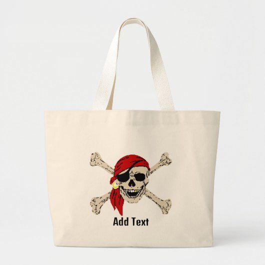 Pirate Booty Bag Grote Tote Bag (Voorkant)