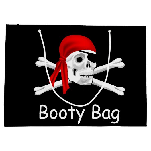 Pirate Booty Bag Lg Gift Bag Groot Cadeauzakje (Achterkant)