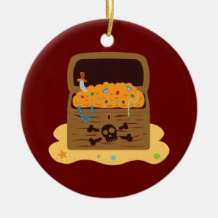 Pirate Booty Treasure Chest Keramisch Ornament