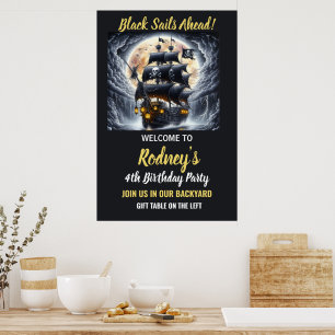 Pirate Bounty Vooraf Verjaardag Poster