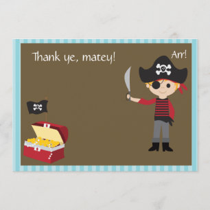 Pirate Boy Dank u Bedankkaart