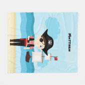 Pirate Boy Fleece Deken (Voorkant (Horizontaal))