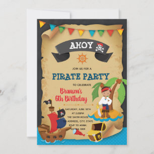 Pirate Boy Invitation Anniversaire