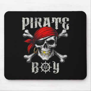 Pirate Boy Jolly Roger Vlag en schedel Crossbones Muismat