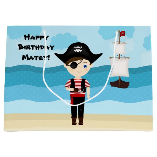 Pirate Boy Large Cadeautasje (Voorkant)