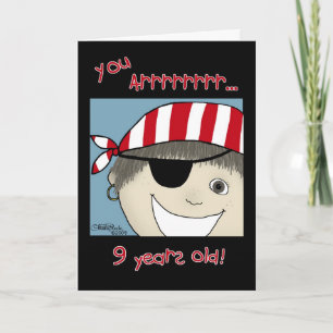 Pirate Boy negen jaar oud Kaart