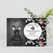 Pirate Boy Party Invitation Kaart (Staand voorkant)