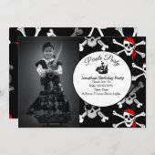 Pirate Boy Party Invitation Kaart (Voorkant / Achterkant)